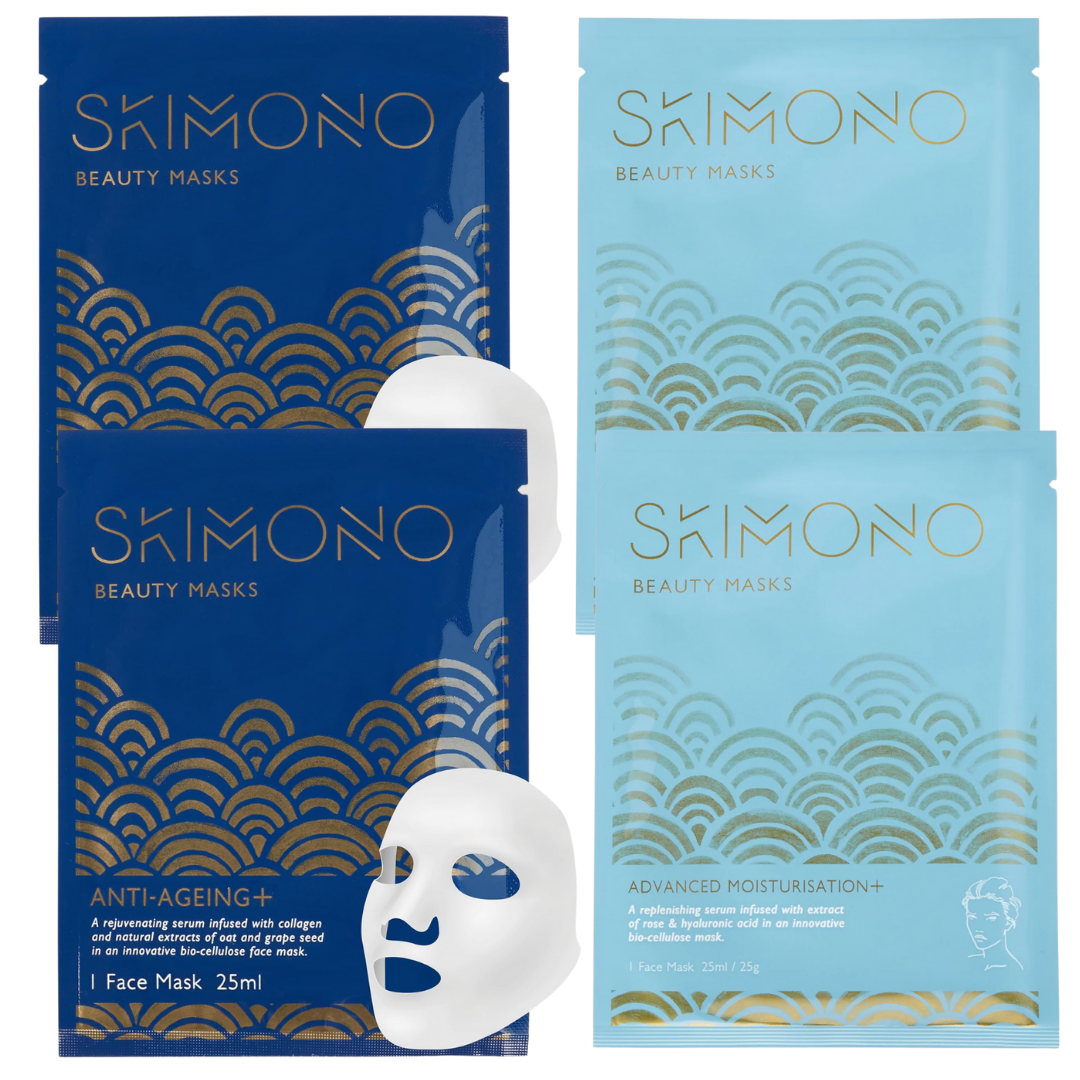 4x Skimono Bio-Cellulose Facemasks