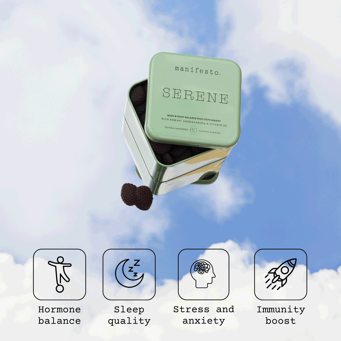 Manifesto Nutrition Serene Vitamin Gummies Refill
